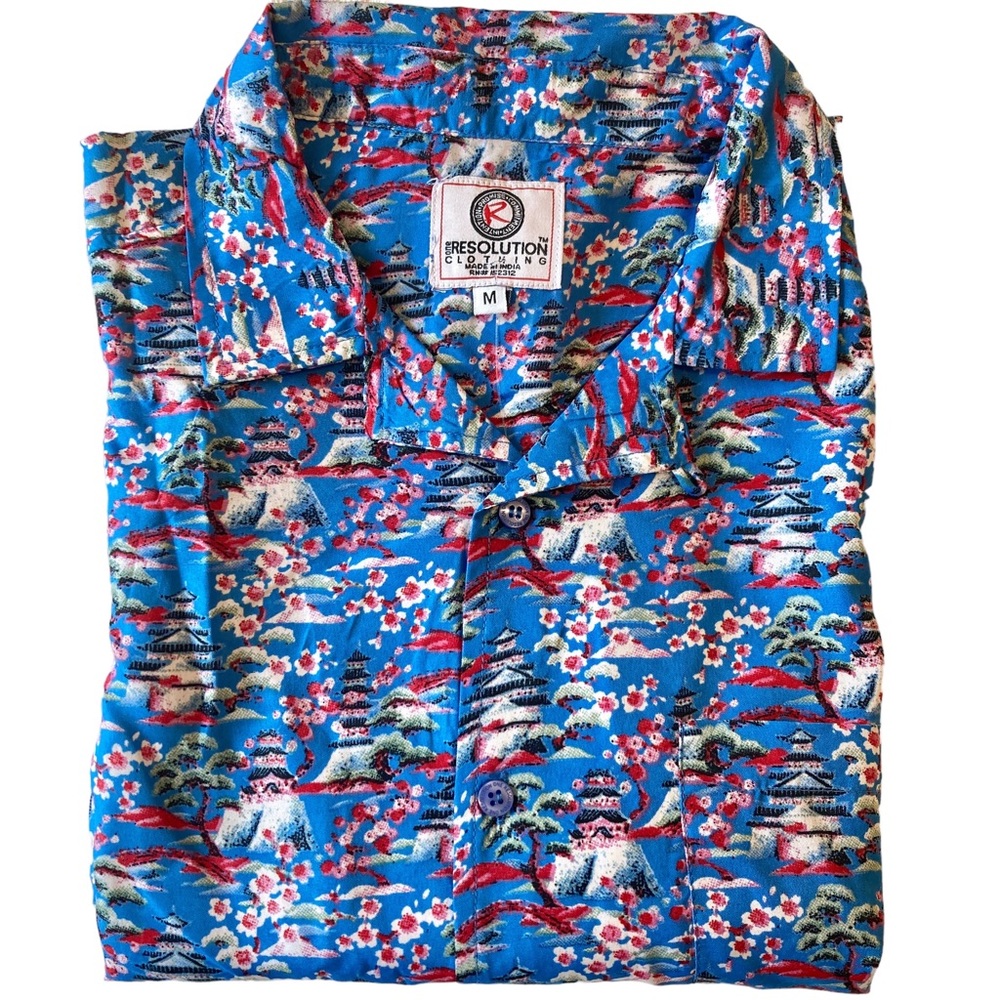 Mens Hawaiian shirt one Resolution clothing Japanese Images shirt size M